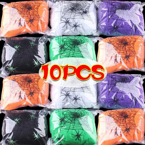 Halloween fake spiders elastic - spiders,