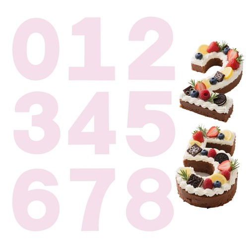 Cake stencil numbers - cake,