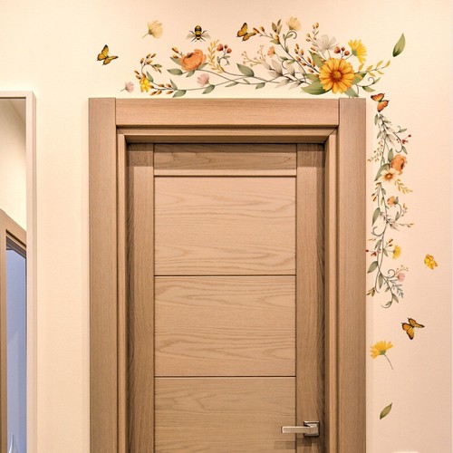 Pvc wall stickers flowers - wall,