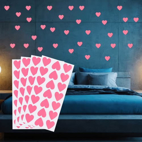 Pcs stickers bright - stickers, hearts